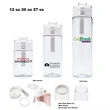 12/20/27 oz Clear Plastic Sports Water Bottle Travel Mug