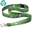Custom Sublimation Recycled PET Lanyard w/ Safety Breakaway