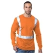 Bayside Men's USA-Made 50/50 Hi-Visibility Long Sleeve T-...