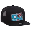 Square Visor/Mesh Back "SNAP" 5 Panel Snapback Hat