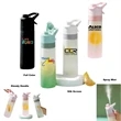 22 oz Spray Mist Sports Water Bottle Reusable Flip Top Cup