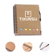 Notebook With Pen Holder Sticky Notes and Page Marker