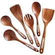 Custom  Premium Wooden Kitchen Cooking Spoon Spatula Set