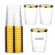 12 Oz Clear Hard Plastic Rocks Cup Stemless Wine Glasses