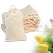 Custom Drawstring Natural Cotton Reusable Muslin Bag