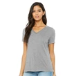 BELLA + CANVAS Women's Relaxed Heather CVC V-Neck Tee