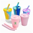 Shatterproof Silicone Kids' Tumbler Cup with Lid and Straw