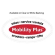 Mobility Plus Oval Stickers (3"x6") Digital Print