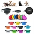 12oz Portable Collapsible Pet Bowl Carabiner Clip