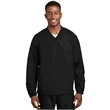 Sport-Tek V-Neck Raglan Wind Shirt.