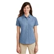 Port & Co Women's Short Sleeve Value Denim Shirt.