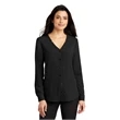Port Authority Women's Long Sleeve Button-Front Blouse.