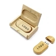 Portable And multifunctional Wooden Oval USB Flash Drive