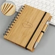 Bamboo Laser Engraved Notebook & Pen Set