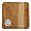 9x9 Cherry Cutting Board with Aluminum Medallion