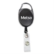 NEW Oval Carabiner Retractable Badge Reel W/ Belt Clip