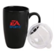 12 oz. Ceramic Mug with Clear Lid