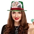 Green Glitter Casino Top Hat