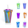 16oz Silicone Tumbler Cup with Lid & Straw