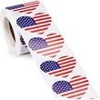 American Heart Shaped USA Flag Sticker