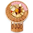 Organic Bamboo Cheese Cutting Board & Knife Gift Set