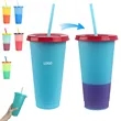 Color Change Tumbler with Straw