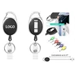 Retractable ID Card Badge Holders with Carabiner Reel Clip