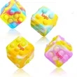 Dice Shaped Bright Color Decompression Toy Stress Ball