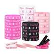 Breast Cancer Awareness Bracelets Silicone Pink Ribboon