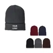 Pure Color Knit Beanie With Cuff