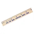 6" Natural Finish Flat Wood Ruler