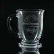 Lasered Acopa 16 oz. Clear Glass Cafe Mug