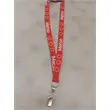 Red Lanyard with Bulldog Clip