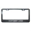 Metal License Plate Frame Carbon Fiber Pattern Surface