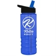 Salute-2, 24 oz Transparent Bottle with Flip Straw Lid