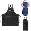 Denim Aprons with Cross Back Adjustable Straps