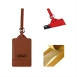 PU Luggage Tag With Hang-Up Ring