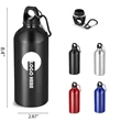 20 oz. Aluminum Sports Water Bottle w/ Carabiner