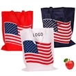 Patriotic Flag Reuseable Shopping Bag Tote Asst