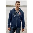 Unisex hooded full zip sweatshirt