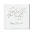 Floral Impressions Premium Beverage Napkin w/uncoined Edge