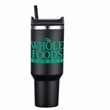 40 oz PP Lined Double Wall Tumbler w/ Handle and Straw