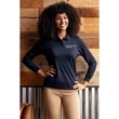 Women's Vansport Omega Long Sleeve Solid Mesh Tech Polo