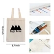 Canvas Natural Color Economy Convention Tote Bags w/ Handles