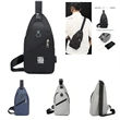 Crossbody Shoulder Sling Backpack with USB Charging