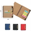 Spiral Bound Notebook w/ Sticky Note & Ballpoint Pen