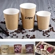 12oz Insulated Kraft Ripple Wall Paper Hot Coffee Cups