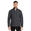 North End Men's Textured Quarter-Zip - Left Chest Embroidery