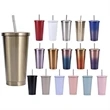 Insulated Stainless Steel Water Cup With Straw
