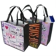 13"x13"x5" 100 GSM PET Tote Bag with Black Gusset & Handles